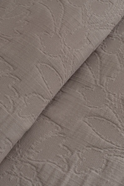 Lavinya %100 Pamuk Çift Kişilik Yatak Örtüsü Takımı Gri - Resim 4