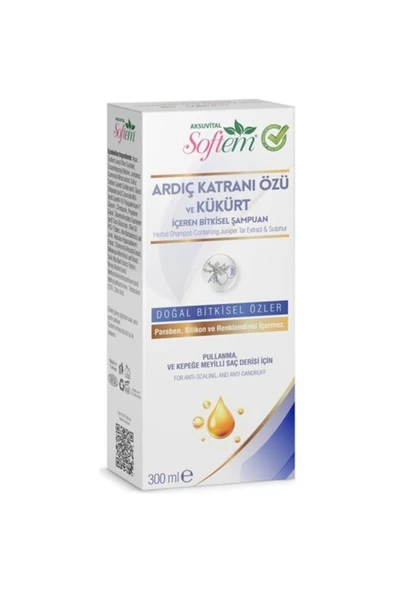 SOFTEM Ardıç Katranı Özü Ve Kükürt Bitkisel Şampuan 300 Ml