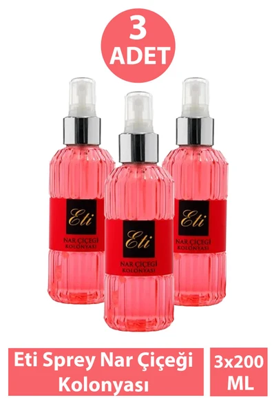 Eti Sprey Nar Çiçeği Kolonyası 150 ml 3 Adet ürün görseli 1