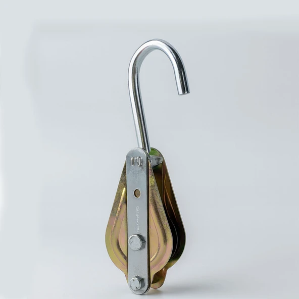 İnşaat Makarası Metal 75 mm Halat Kasnağı Vinç Taşıyıcı Aparat Dayanıklı Şantiye Tipi Kullanımı - 4