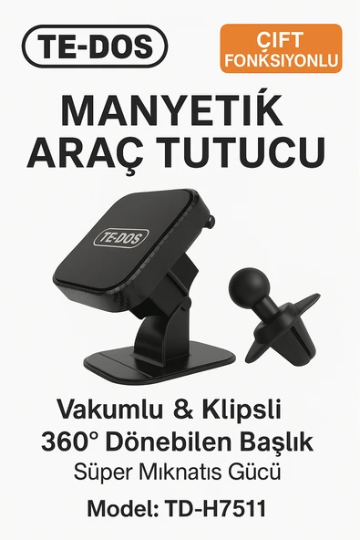 Çift Fonksiyonlu Hem Klimalığa Hem Topridoya Takılabilen Araç İçi Telefon Tutucu