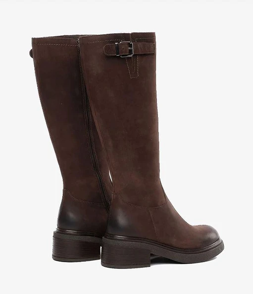 Greyder 35182 Kadın Hakiki Deri Tokalı Günlük Çizme - 4