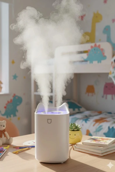 Blackbird K7 Beyaz Çift Spreyli Ultrasonik Sessiz Hava Nemlendirici ve Rgb Işıklı | 3L Kapasite - 4