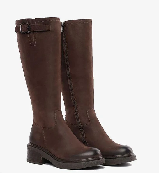 Greyder 35182 Kadın Hakiki Deri Tokalı Günlük Çizme - 3