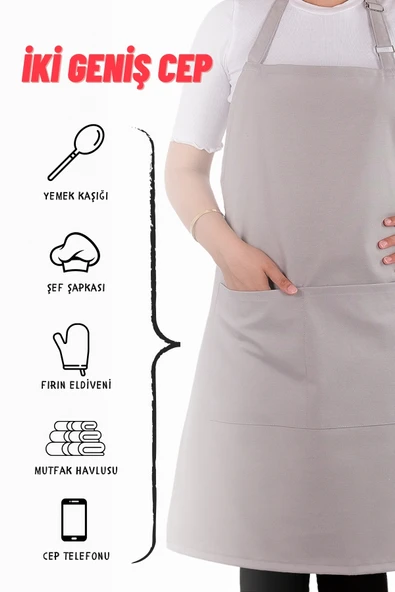 Simple ayar askılı mutfak önlüğü - 2