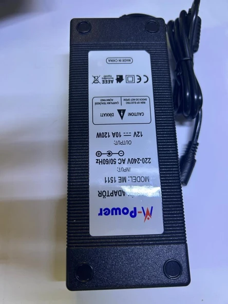 SMPS ADAPTÖR 12V DC 10A   Switchmode LAPTOP TİP M-POWER - Resim 3