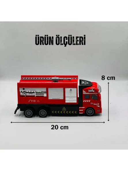 Pilli Kumandalı Oyuncak İtfaiye Kamyonu - 5