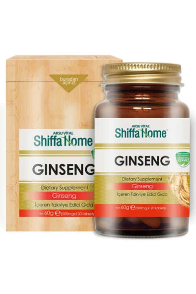 SHİFFA HOME Kırmızı Ginseng Tablet 120 Tablet Derin Bitkisel Mağazasında