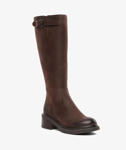 Greyder 35182 Kadın Hakiki Deri Tokalı Günlük Çizme - 2