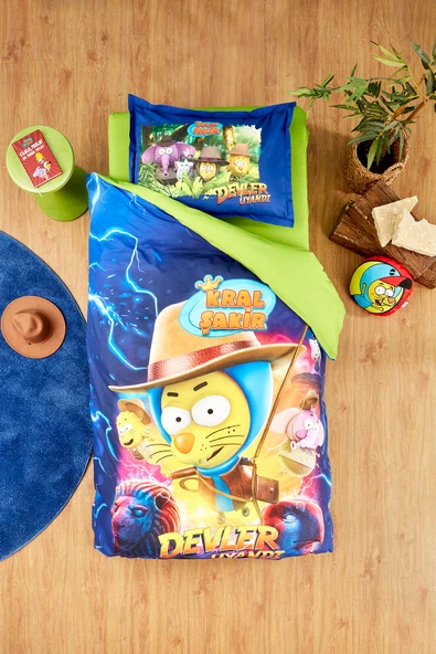 X Kral Şakir Devler Uyandı Tek Kişilik Nevresim Takımı ürün görseli