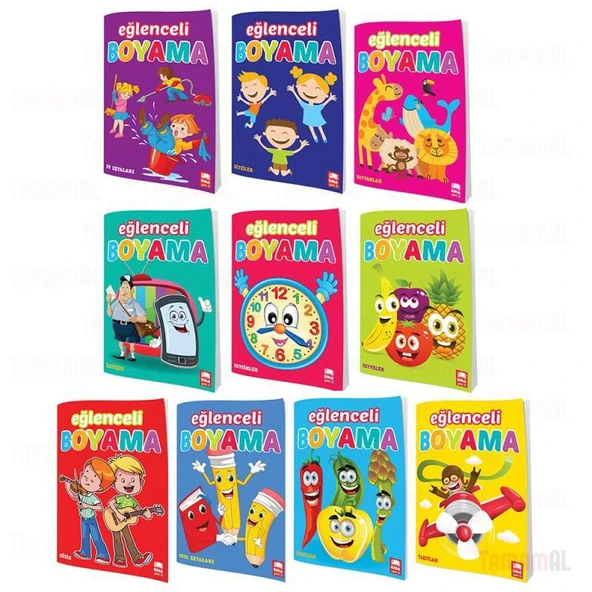 Eğlenceli Boyama Seti - 10 Kitap Takım ürün görseli