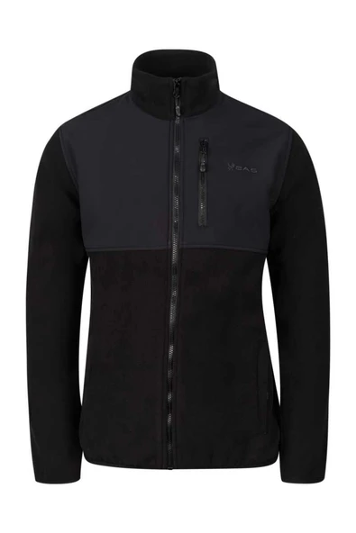 2AS Cliff Erkek Parçalı İnce Polar Sweatshirt Siyah