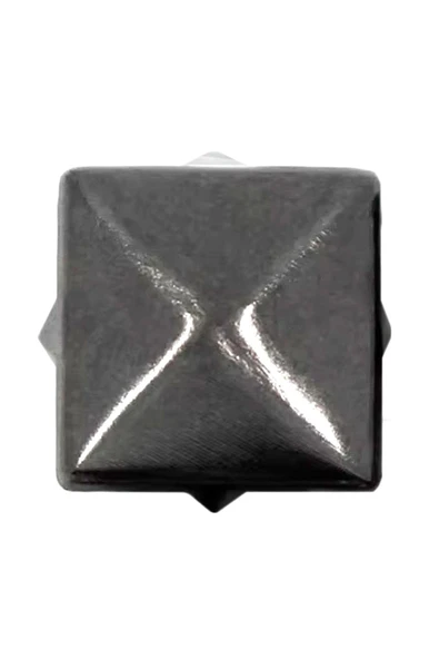 Süs Tırnaklı Platin Çakma Kare Piramit 7 mm 20 Adet Metal Trok - Resim 5