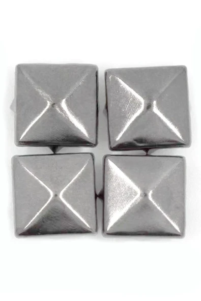 Süs Tırnaklı Çakma Kare Piramit 7 mm 20 Adet Metal Trok - Resim 3