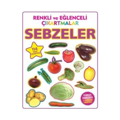Renkli ve Eğlenceli Çıkartmalar - Sebzeler (Vegetables) ürün görseli