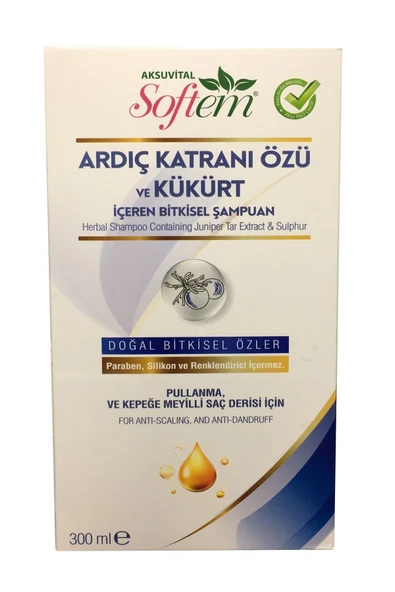 SOFTEM Ardıç Katranı Özü Ve Kükürt Içeren Bitkisel Şampuan 300 Ml - 3