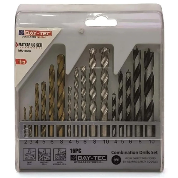 Bay-tec Matkap Uç Seti 16 Parça Mu1804 ürün görseli 1
