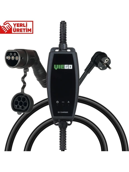 Viego Taşınabilir Elektrikli Araç Şarj Cihazı: 3,7kw Tip 2 16 Amper, 5 mt Şarj Kablosu, 220V Schuko Fiş ürün görseli