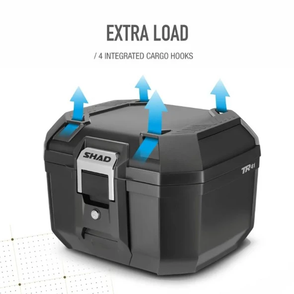 SHAD TR-41 Terra Çanta Topcase Siyah D0TR41100 - Resim 5