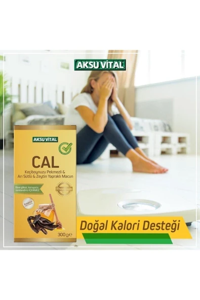 AKSU VİTAL Cal Keçiboynuzu Pekmezli Arı Sütlü Zeytin Yapraklı (kilo Aldırıcı) Macun 300 Gr