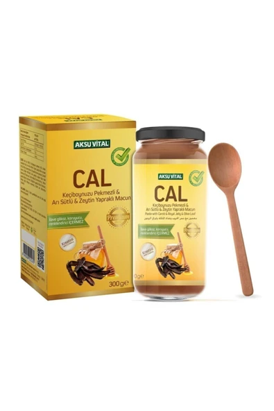AKSU VİTAL Cal Keçiboynuzu Pekmezli Arı Sütlü Zeytin Yapraklı (kilo Aldırıcı) Macun 300 Gr - 2