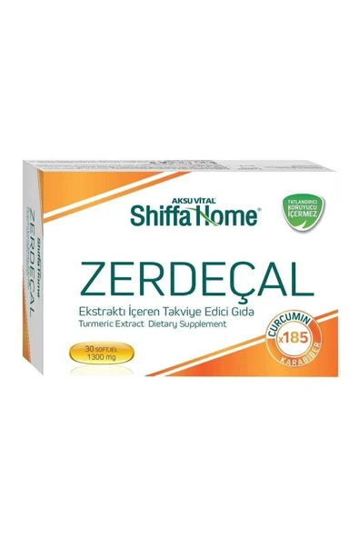 SHİFFA HOME Zerdeçal Ekstratı Softjel 30 Kapsül 1300 Mg