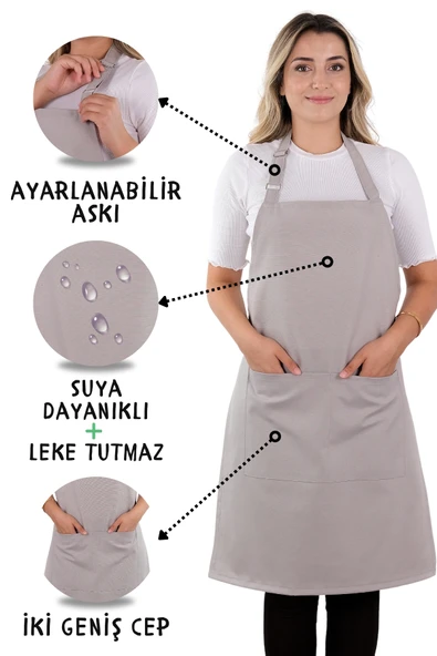 Simple ayar askılı mutfak önlüğü