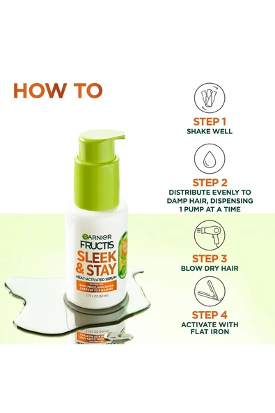 Garnier Fructis Sleek & Stay Isı İle Aktive Olan Saç Serumu 50ML - 5