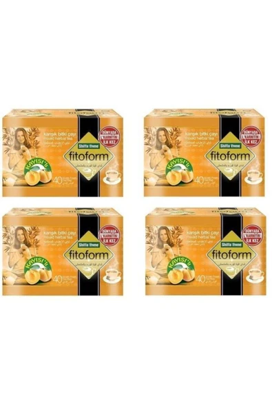 SHİFFA HOME 4 Kutu Fitoform Karışık Bitki Çayı Kayısılı Fitoform L-karnitinli
