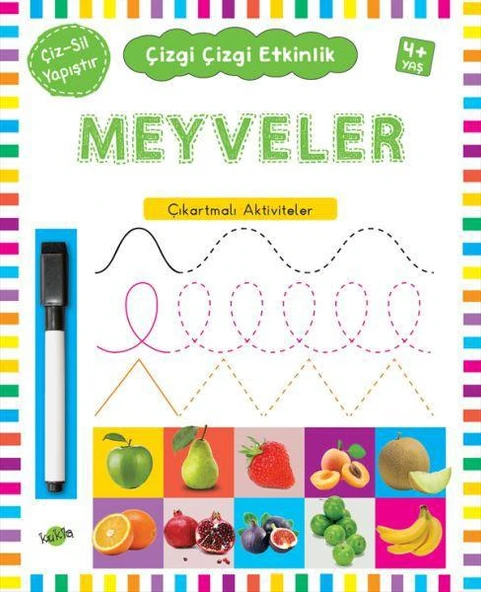 Meyveler 4 Yaş ve Üstü - Çizgi Çizgi Etkinlik ürün görseli