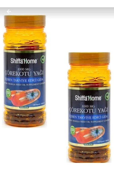 SHİFFA HOME Çörekotu Yağı 100 Kapsül 1000mg X 2 Adet