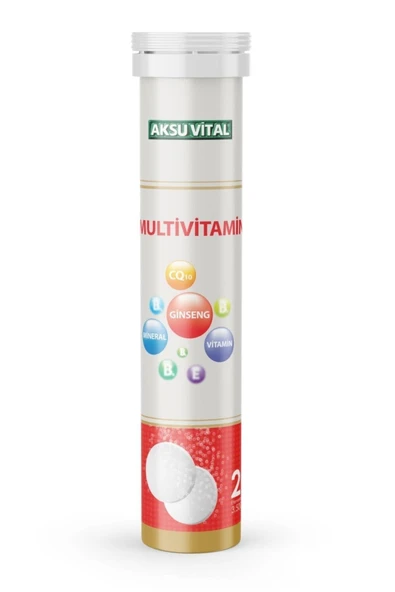 AKSU VİTAL Multivitamin Efervesan 20 Tablet