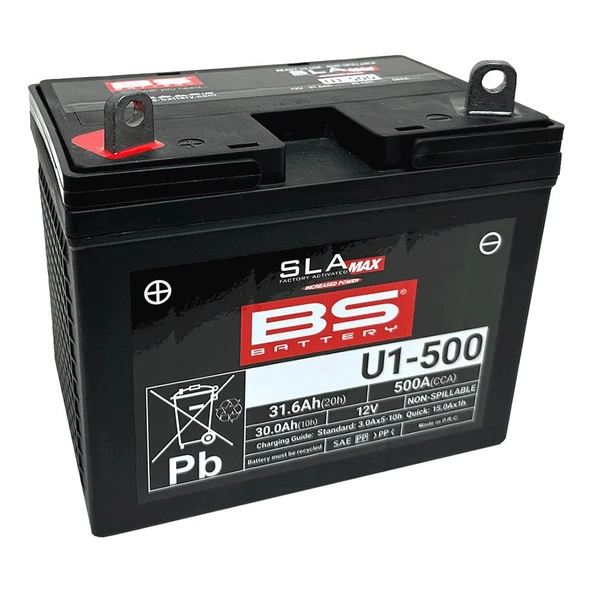 BS Battery U1-500 SLA Max Atv Utv Aküsü 300899 ürün görseli 1