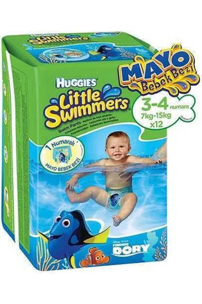 Huggies Little Swimmers Mayo Bebek Bezi S-M (7-15 kg) 12'li ürün görseli 1