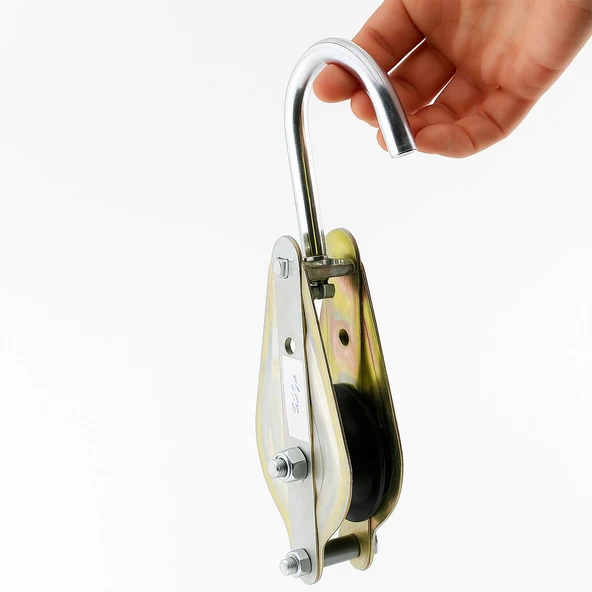 İnşaat Makarası Metal 75 mm Halat Kasnağı Vinç Taşıyıcı Aparat Dayanıklı Şantiye Tipi Kullanımı - 3