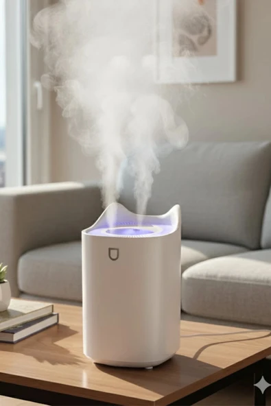 Blackbird K7 Beyaz Çift Spreyli Ultrasonik Sessiz Hava Nemlendirici ve Rgb Işıklı | 3L Kapasite