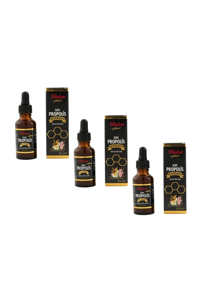 BALEN 3 Adet Sıvı Propolis Ekstraktı Su Bazlı Damla 30ml X 3