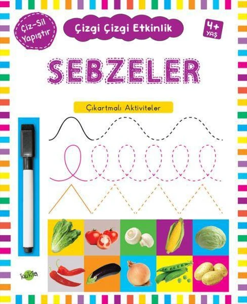 Sebzeler 4 Yaş ve Üstü - Çizgi Çizgi Etkinlik ürün görseli