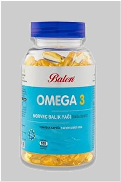 BALEN Omega 3 Norveç Balık Yağı (TRİGLİSERİD) 1380 Mg 100 Kapsül