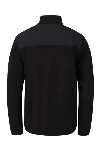 2AS Cliff Erkek Parçalı İnce Polar Sweatshirt Siyah - 3