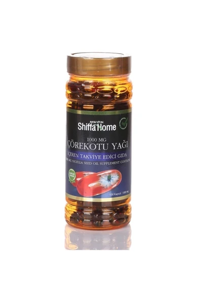 SHİFFA HOME Çörekotu Yağı Kapsülü 1000mg 100 Kapsül