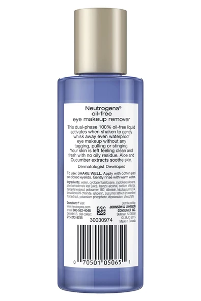 Neutrogena Yağsız Göz Makyajı Temizleyici 162ML - Resim 2