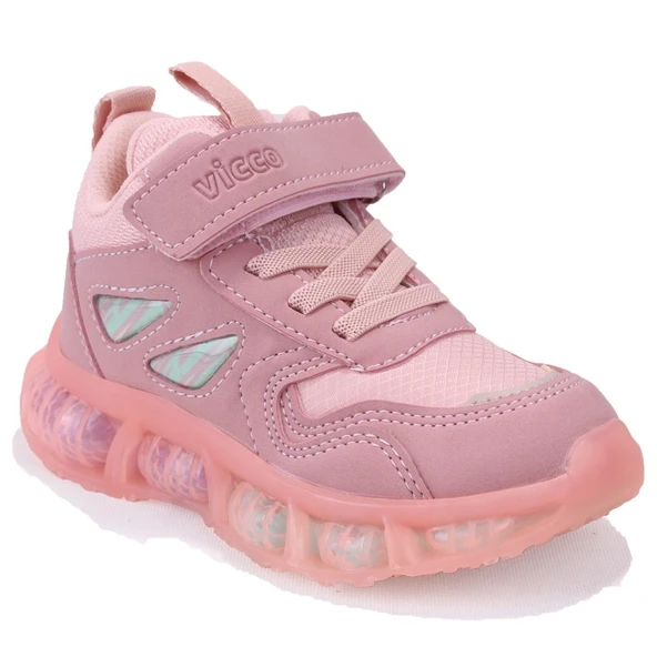 Vicco Willow 946P23K380 Pudra Ortopedik Günlük Işıklı Kız Çocuk Spor Bot ürün görseli