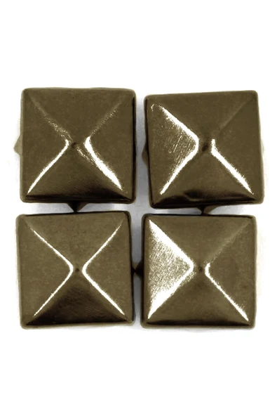 Süs Tırnaklı Antik Renk Çakma Kare Piramit 7 mm 20 Adet Metal Trok - Resim 3