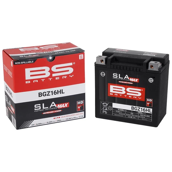BS Battery BGZ16HL SLA MAX Motosiklet Aküsü 300932 - Resim 2