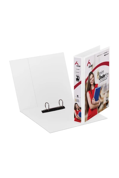 Önder Sunum Klasörü 2 Halkalı 30 MM A4 Beyaz 2003-5 - Resim 3