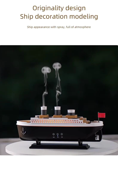 Blackbird 299 Dekoratif Titanic Gemi Aroma Difüzör & Nemlendirici |250 Ml Uzaktan Kumandalı, Zaman Ayarlı - 3