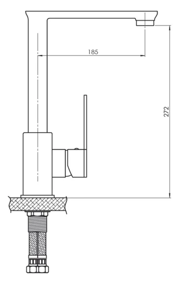 GPD Provido Mbl 155 -a Tek Gövde Eviye Bataryası Pirinç Komple Altın Gold - 2
