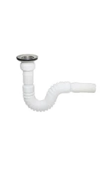 Standart Uzun Körüklü Lavabo Sifonu - Lavabo Gider Borusu Hortum
