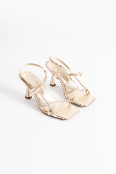 Rossie Kadın Altın Topuklu Sandalet - 8